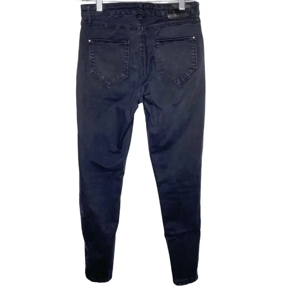 Zara Basic Dept Black Skinny Ankle Jeans Size 6 - Picture 8 of 8